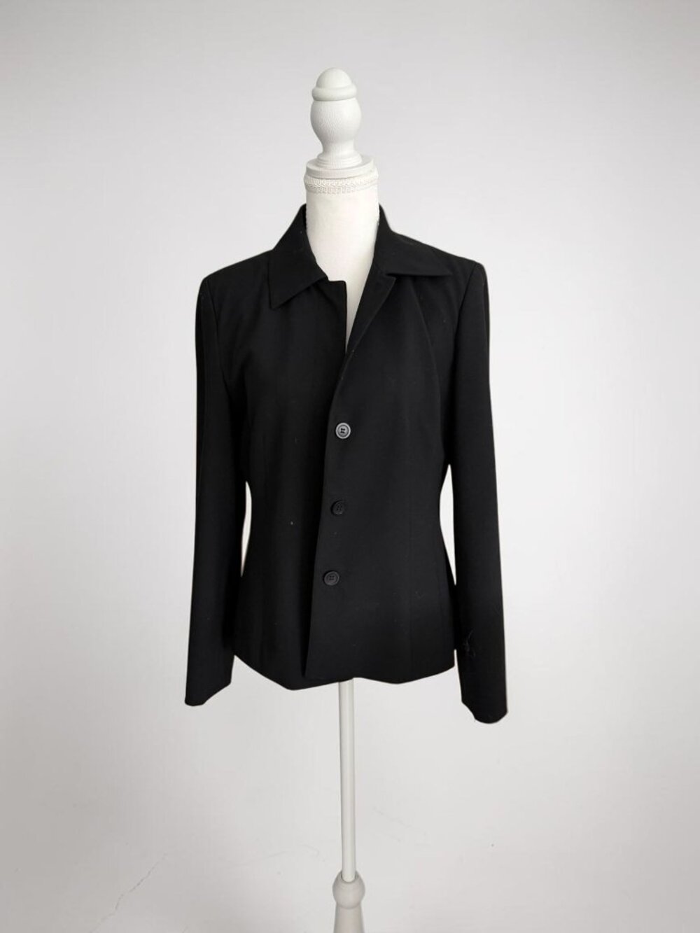 TALBOTS Black Button Blazer Jacket Size US 4